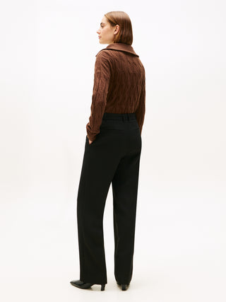 Tommy Hilfiger Byxor Dam – Svarta Rakbenta Kostymbyxor