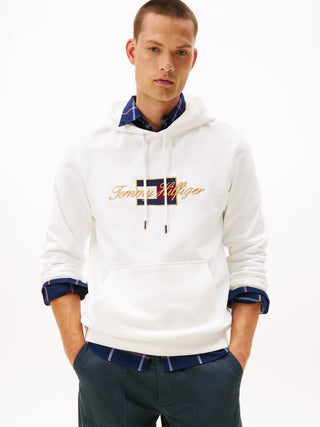 Tommy Hilfiger Hoodie Herr – Icon Gold Hoodie Vit