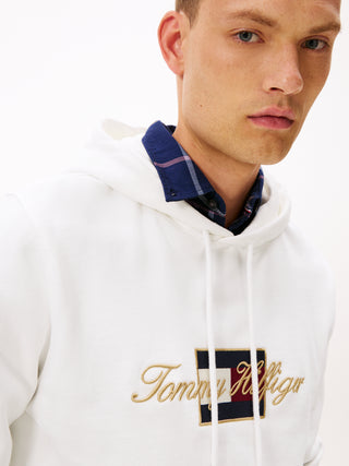 Tommy Hilfiger Hoodie Herr – Icon Gold Hoodie Vit