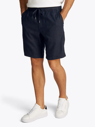 Harlem Po Linen Shorts Navy
