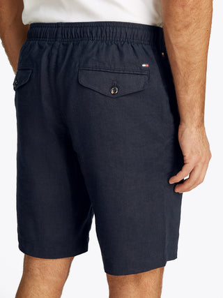 Harlem Po Linen Shorts Navy