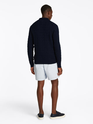 Classic Calbe Polo Zip Navy