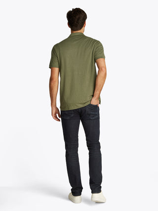 Pure Linen Reg Polo Green
