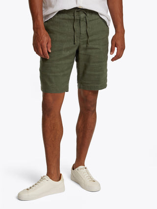 Harlem Po Linen Shorts Green