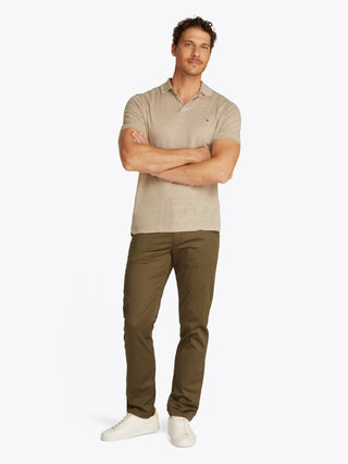 Pure Linen Reg Polo Sand