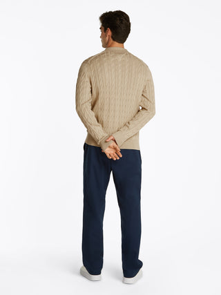 Classic Calbe Polo Zip Sand