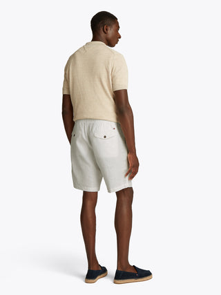 Harlem Po Linen Shorts WHITE