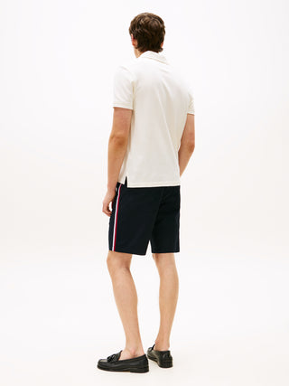 Tommy Hilfiger Stickad Pikétröja Beige Herr