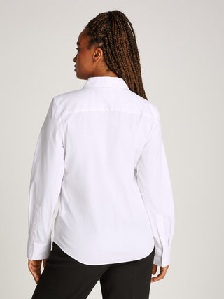 Tommy Hilfiger Skjorta Dam – Vit Poplinskjorta i Regular Fit