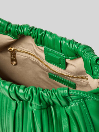 Drawstring Plisse Bag Green
