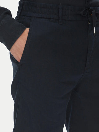 LINEN SHORTS BLACK
