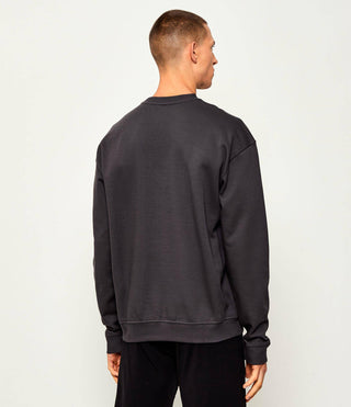 BOSS Tröja Herr – Grå Bomullssweatshirt med Double-B Monogram