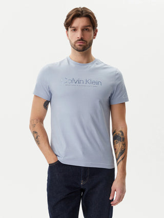 Satin Bonded Logo Tee BLUE