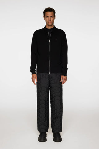 J Lindeberg Merino Two Way Zip Cardigan Svart