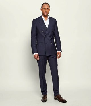 BOSS H-Huge Dubbelknäppt Kostym Navy Herr