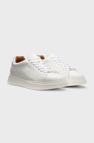 BOSS Bulton Runn Läder Sneakers Herr 100 White