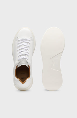 BOSS Bulton Runn Läder Sneakers Herr 100 White