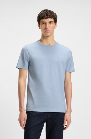 Boss Liten Box Logo Tshirt Herr Ljus Blå