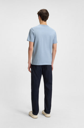 Boss Liten Box Logo Tshirt Herr Ljus Blå
