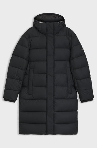 BOSS H-Cenuto Jacket – Svart Lång Vattenavvisande Vadderad Jacka