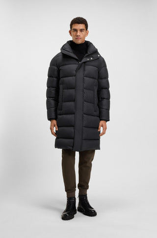 BOSS H-Cenuto Jacket – Svart Lång Vattenavvisande Vadderad Jacka