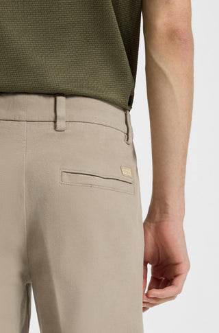 H Kaiton Slim Fit Byxor - Strukturerad Bomull Beige
