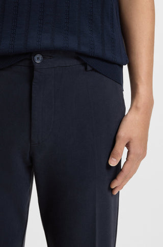 H Kaiton Slim Fit Byxor - Strukturerad Bomull Dark Blue