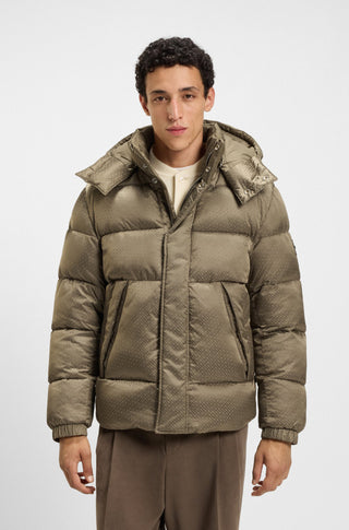 BOSS Corbinian Jacket Herr – Vattenavvisande Monogram Open Brown