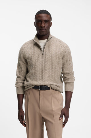 BOSS H-Furore Kabelstickad Half Zip Herr