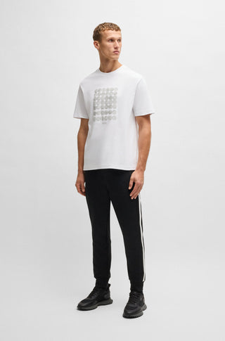 Tee Print Striped C White