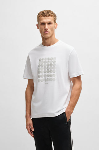 Tee Print Striped C White