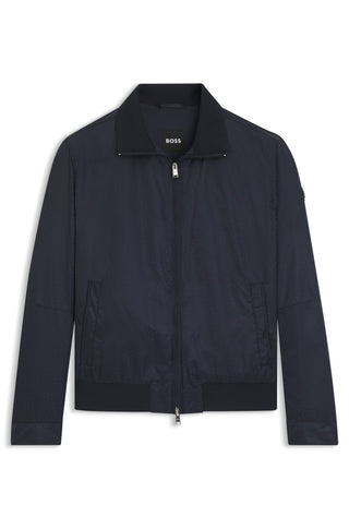 Boss Monogram Jacquard Jacka Herr Navy