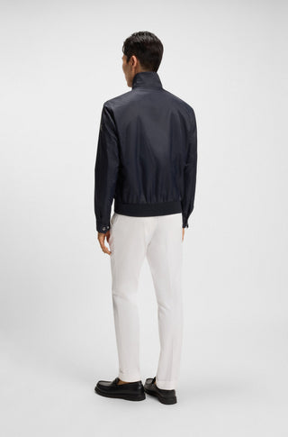 Boss Monogram Jacquard Jacka Herr Navy