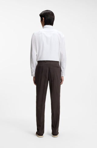 Boss P-Perin Byxor Tapered Fit i Linneblandning Herr