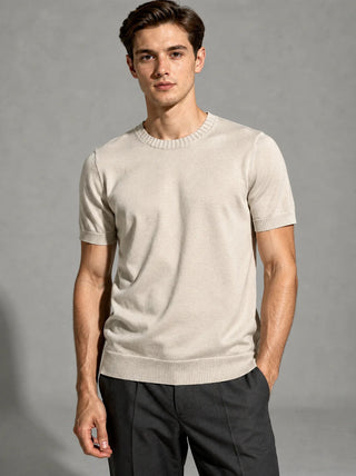 Cortina Fine Knit T-shirt Sand