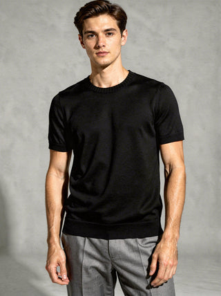Cortina Fine Knit T-shirt Black