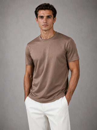 Mandro Signature Glossy T-shirt Brown