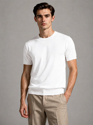 Riviera Fine Knit T-shirt White