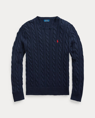 Ralph Lauren Cable Knit Tröja Marin Blå Herr