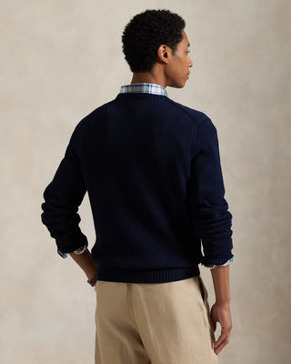 Ralph Lauren Cotton Crewneck Tröja Marin Blå Herr