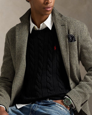 Ralph Lauren Cable Knit Tröja Svart Herr