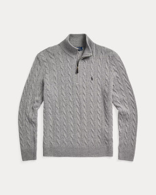 Polo Ralph Lauren Cable-Knit Wool-Cashmere Quarter-Zip
