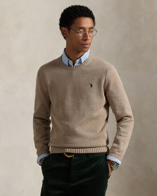 Ralph Lauren Cotton Crewneck Tröja Beige Herr