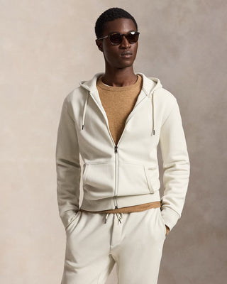 Polo Ralph Lauren Double-Knit Full-Zip Hoodie Beige