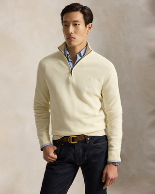 Polo Ralph Lauren Cotton Mesh Quarter-Zip Sweater