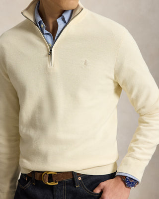 Polo Ralph Lauren Cotton Mesh Quarter-Zip Sweater