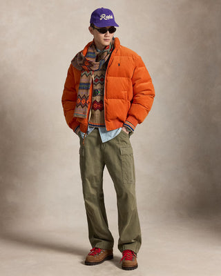 Polo Ralph Lauren Wyoming Corduroy Down Jacket Orange