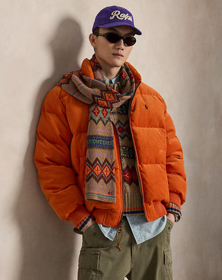 Polo Ralph Lauren Wyoming Corduroy Down Jacket Orange