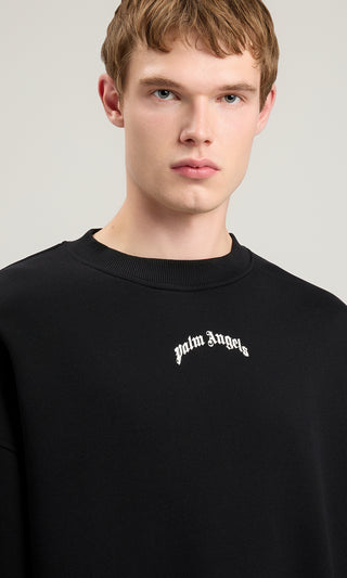 Palm Angels Classic Logo Sweatshirt Herr Svart